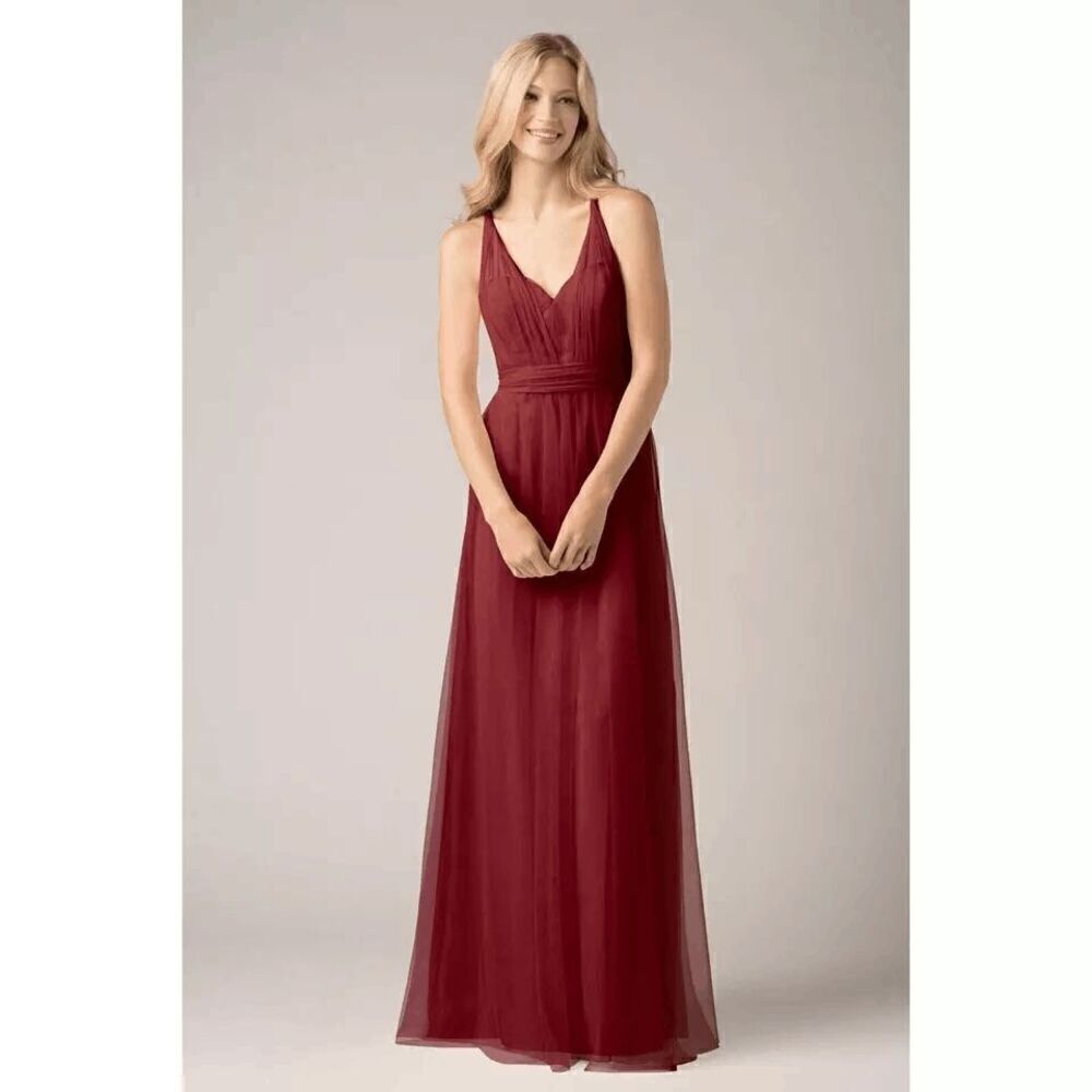 Watters Wtoo Infinity Bobbinet NEW size 12 maxi dress in wine - Style 852